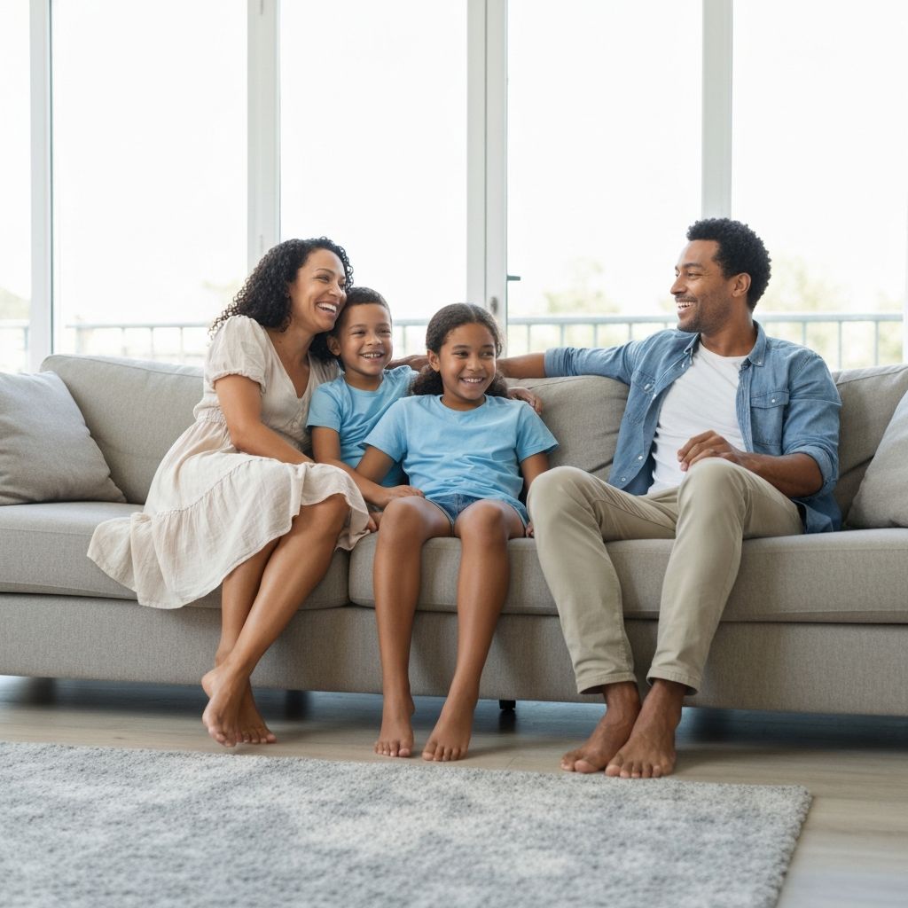 Happy family enjoying time together